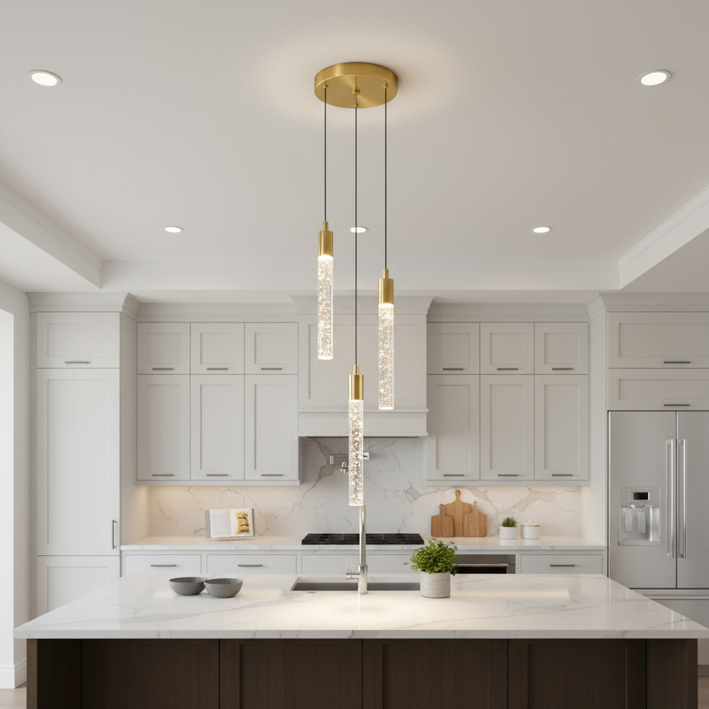 Lustra BUBBLE Glass Gold Echivalent 200W