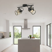 Lustra cu 2 Spoturi Reglabile DELLOW Black Eglo