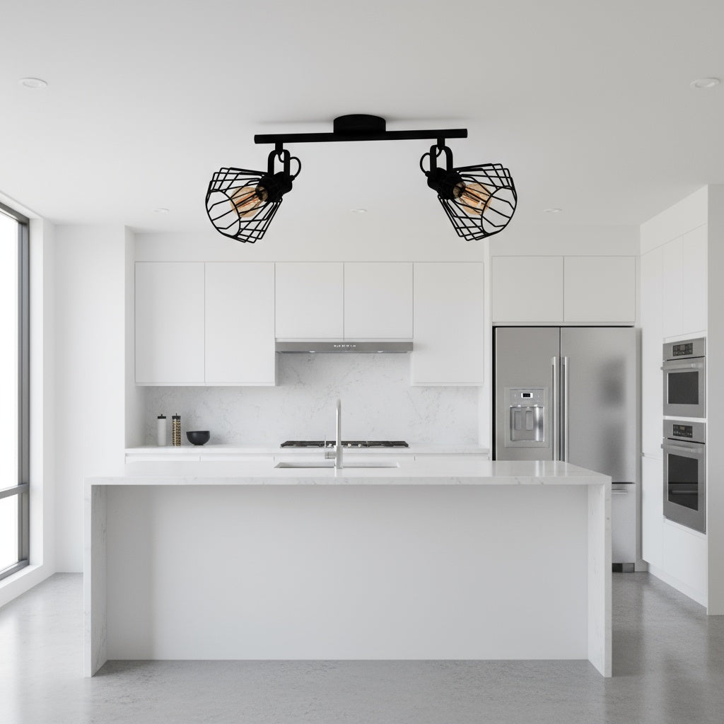 Lustra cu 2 Spoturi Reglabile TABILLANO Black Eglo