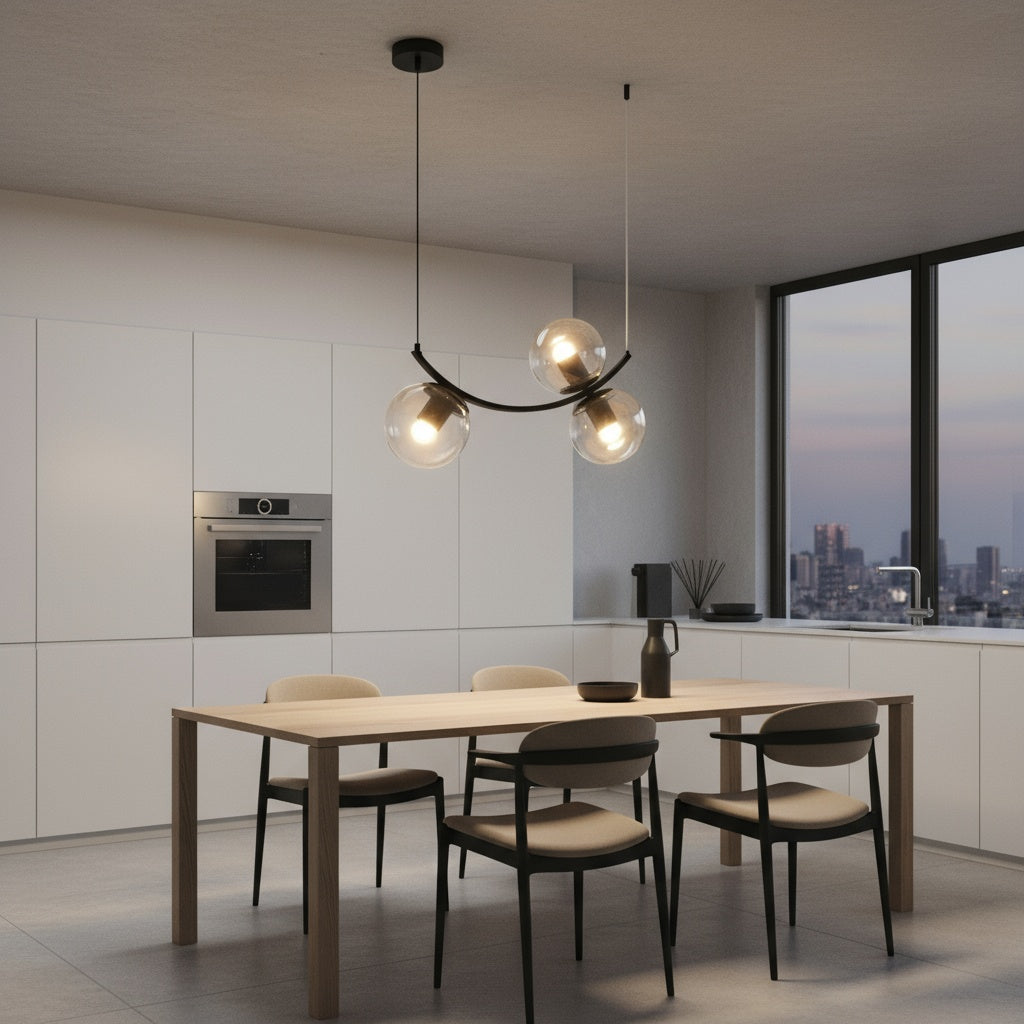 Lustra Abajur Ayra 3xE27 BLACK