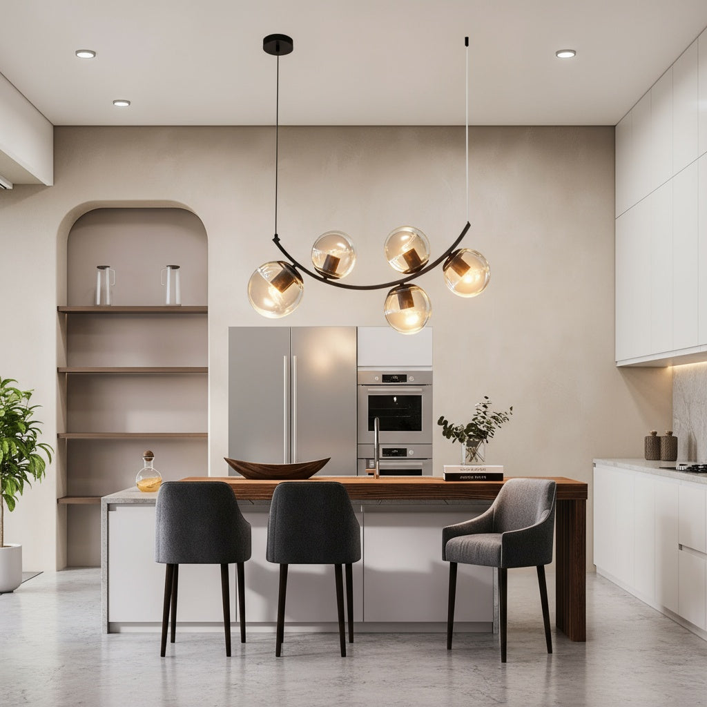 Lustra Abajur Ayra 5xE27 BLACK