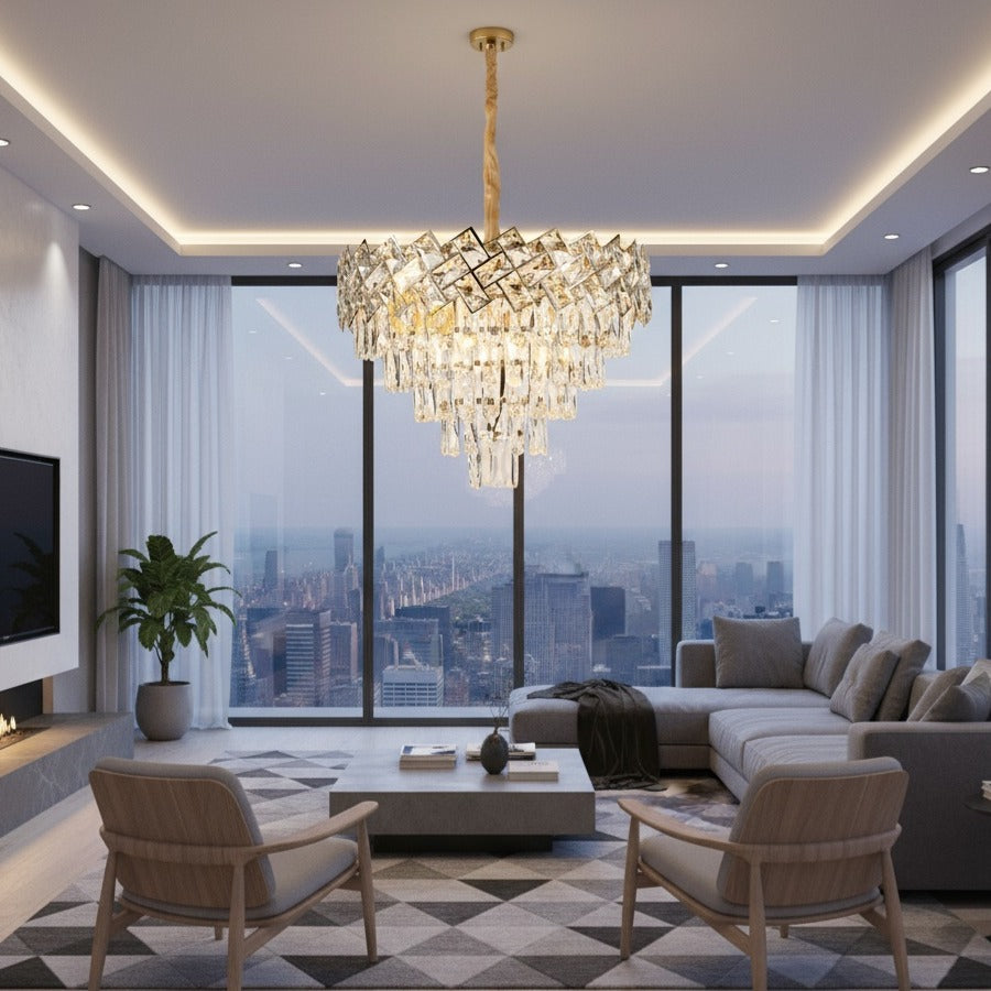 Candelabru Cristal MALLI Gold ⌀50CM Chandeliers Crystal