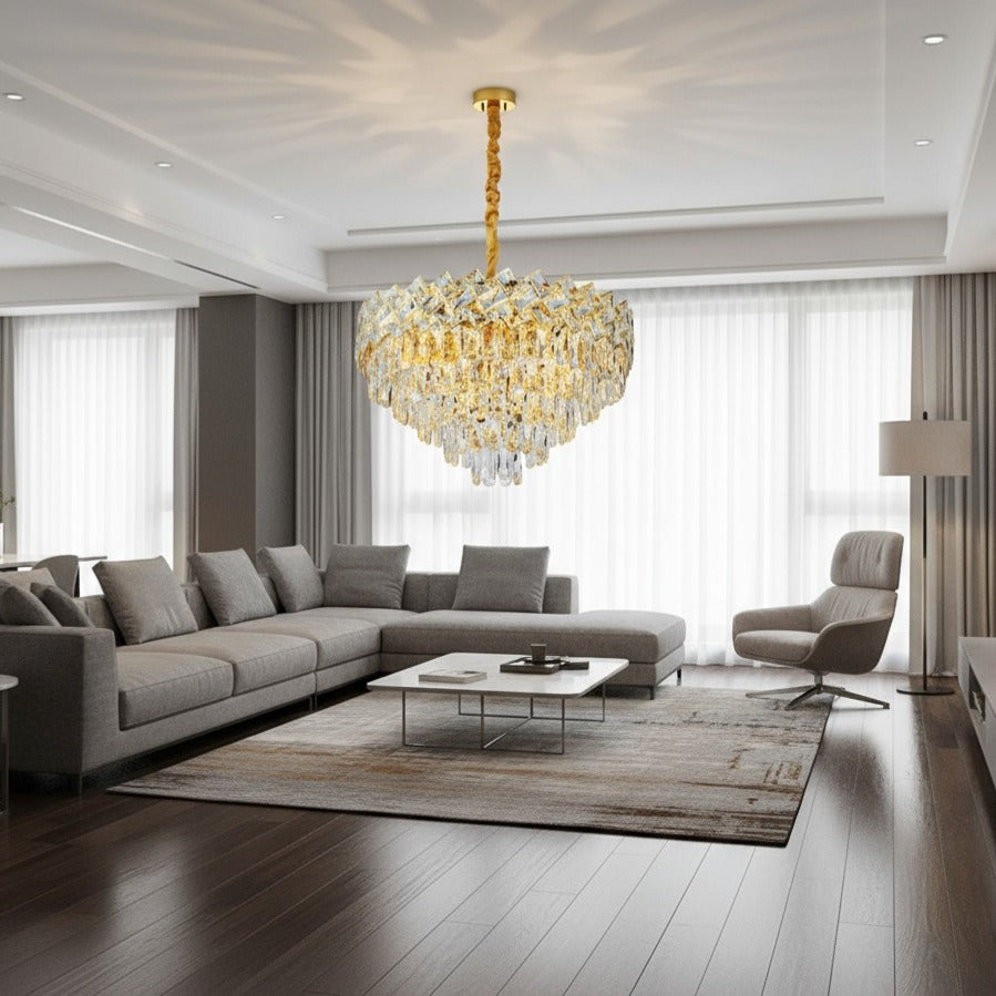 Candelabru Cristal MALLI Gold ⌀60CM