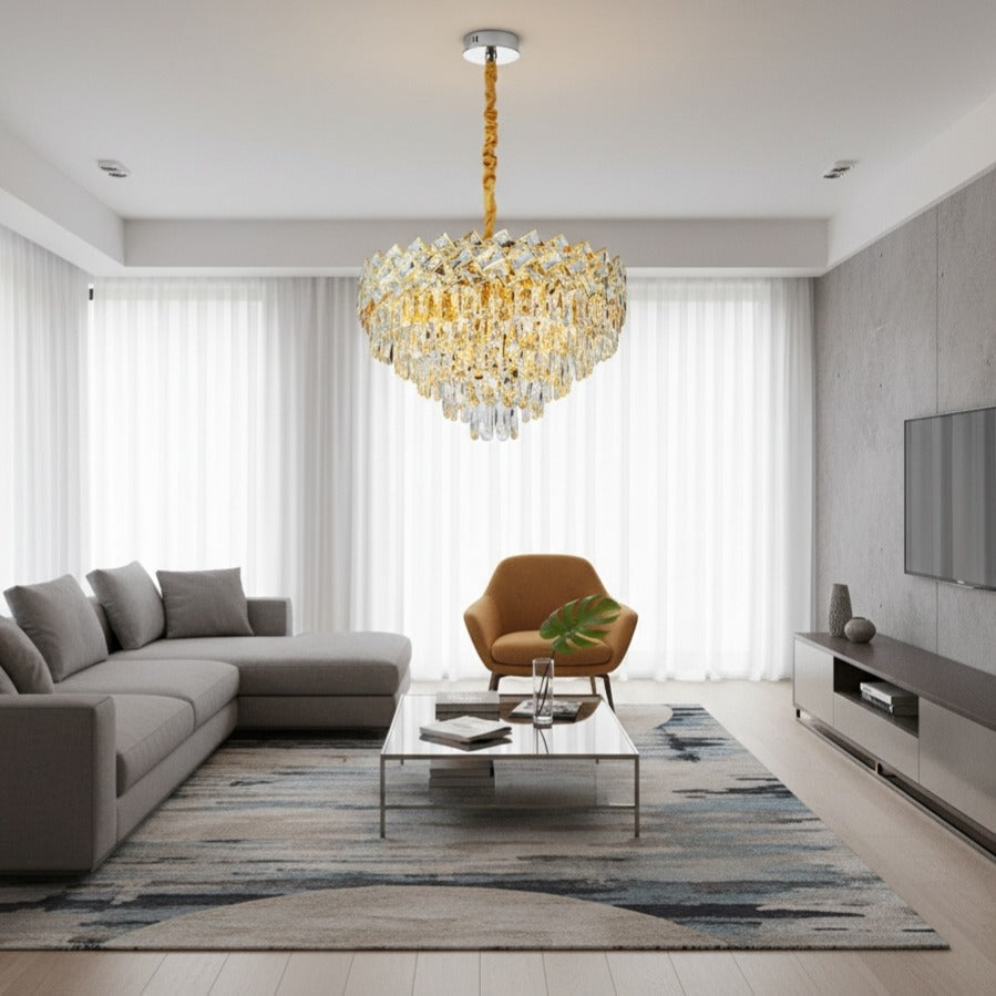 Candelabru Cristal MALLI Gold ⌀60CM