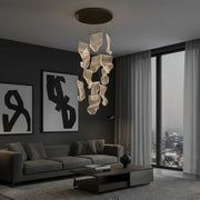 Lustra LED Luxury PAPER QUILL GOLD 12Elemente Echivalent 300W