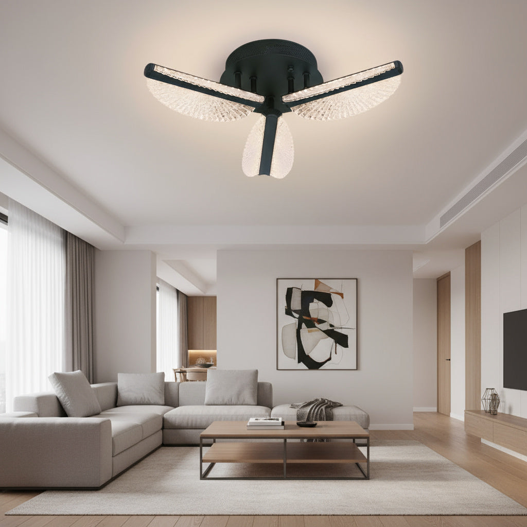 Lustra LED Mini FOLLO Black Echivalent 200W Telecomanda