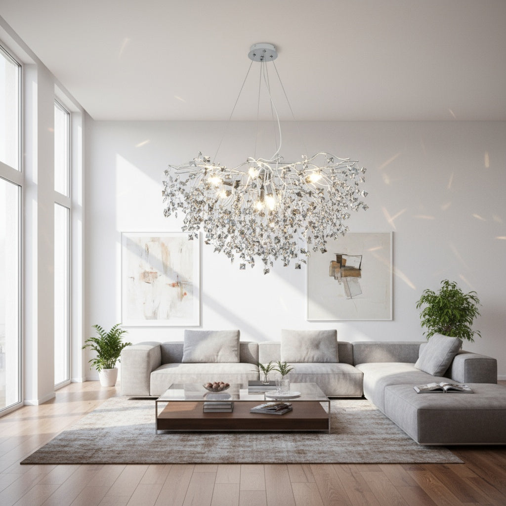 Candelabru Cristal LUXURY Silver SOFT 80cm