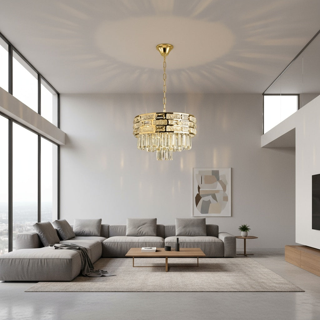 Candelabru Cristal BERA Gold ⌀40CM