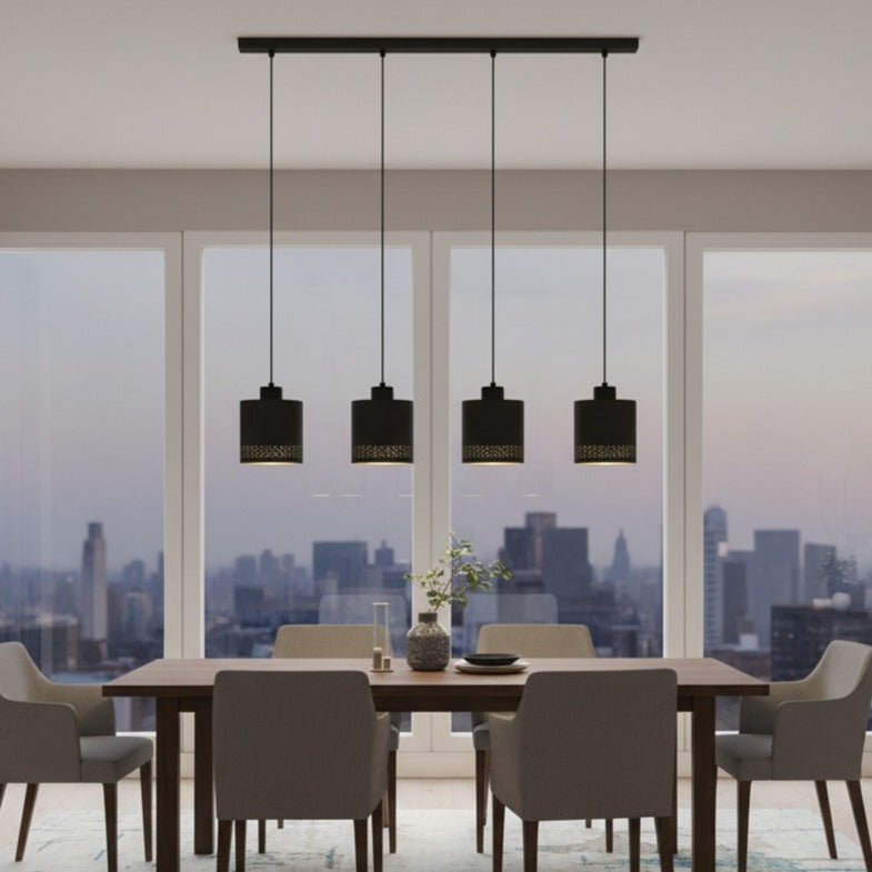 Lustra Suspendata ESTEPERRA Black & Gold 110CM