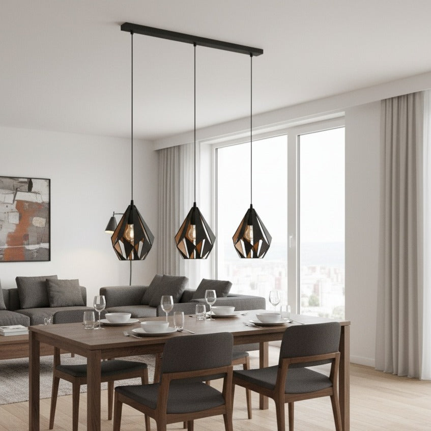 Lustra Suspendata CARLTON 1 Black 110CM