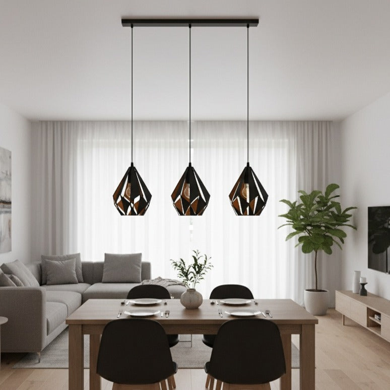 Lustra Suspendata CARLTON 1 Black 110CM