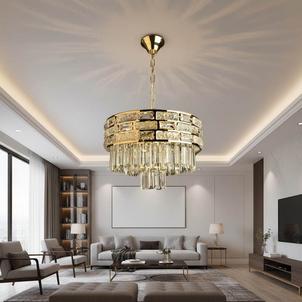 Candelabru Cristal BERA Gold ⌀40CM