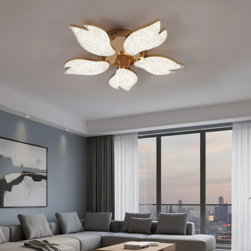 Lustra JIBO Gold Echivalent 500W Telecomanda