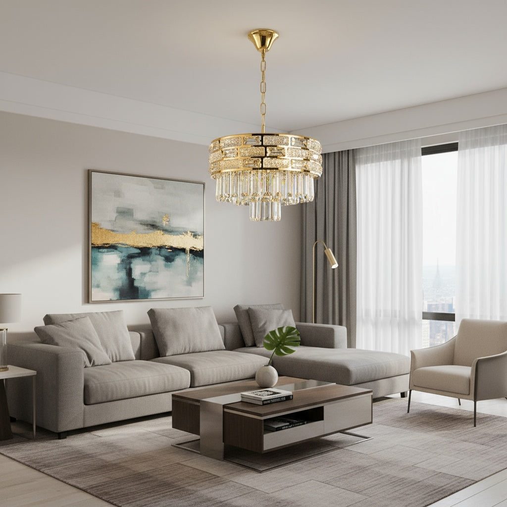 Candelabru Cristal BERA Gold ⌀40CM