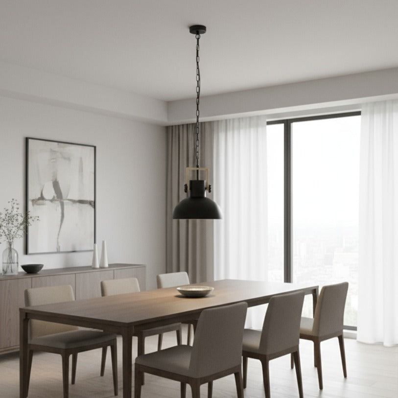 Pendul LUBENHAM Black & Wood 1xE27 Eglo