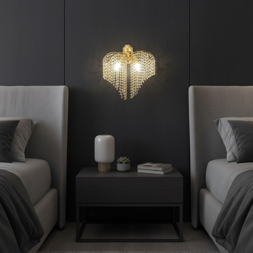 Aplica Cristal FREDA Gold 2xE14