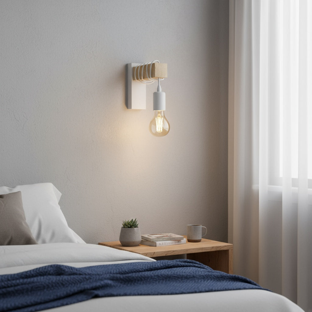 Aplica EGLO TOWNSHEND White & Wood 1xE27