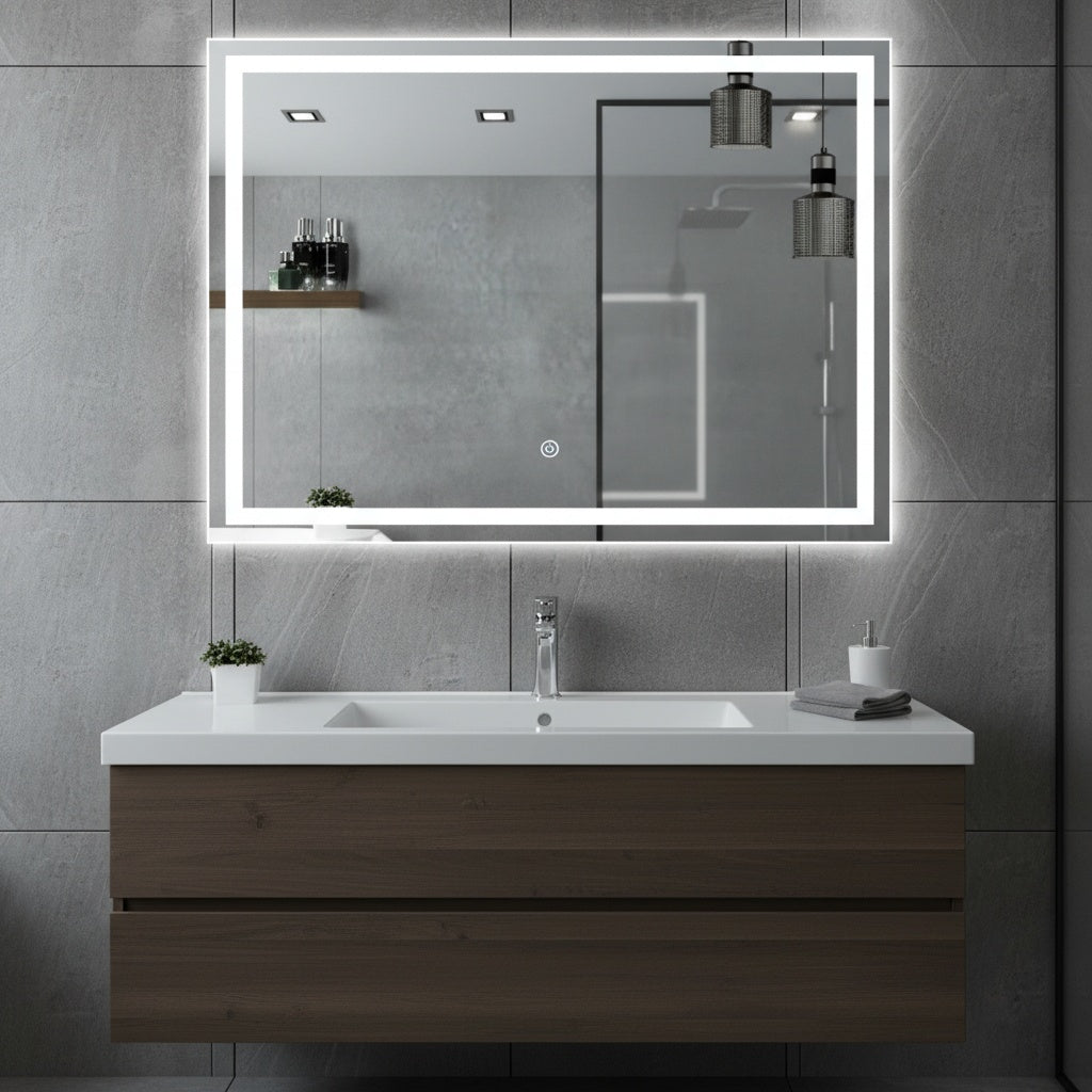 Oglinda LED Dreptunghiulara 80x60cm Touch 3 Functii