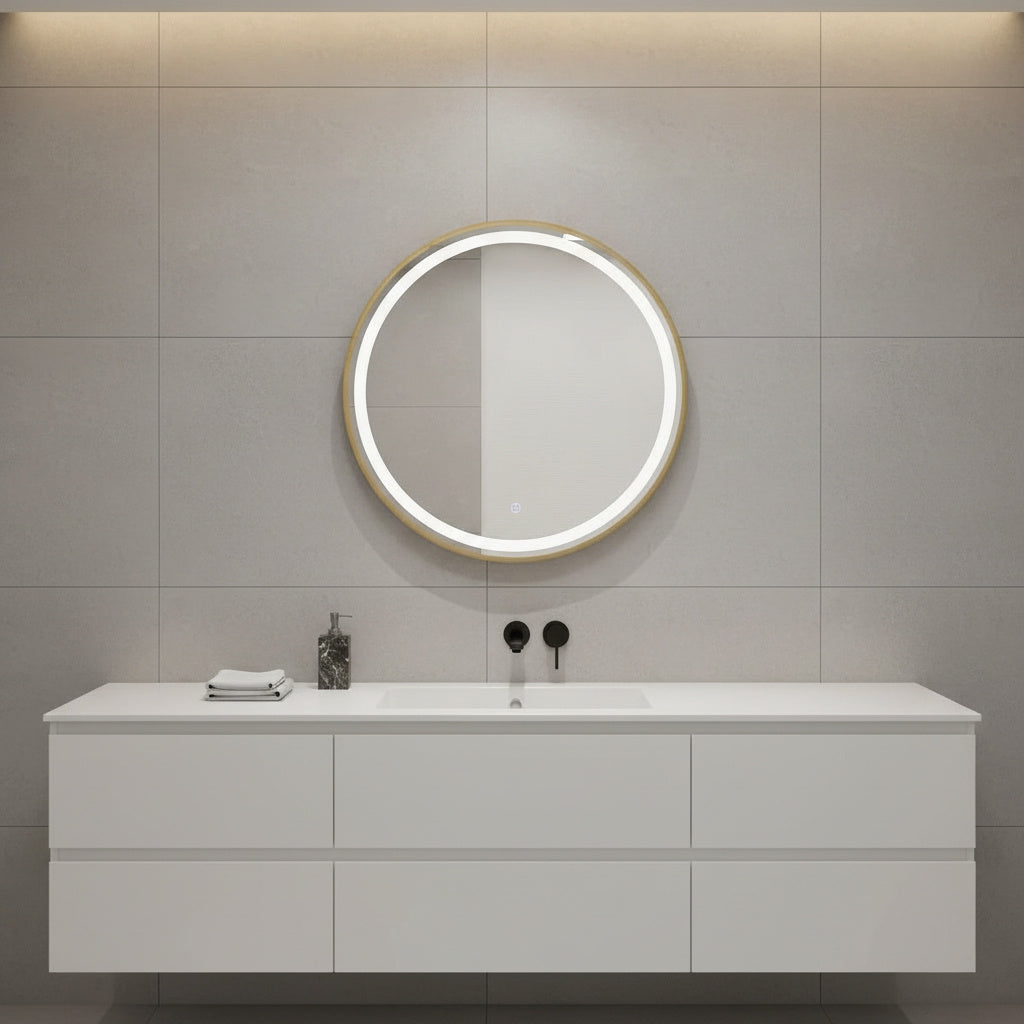 Oglinda LED Rotunda ⌀80cm Touch si 3 Lumini