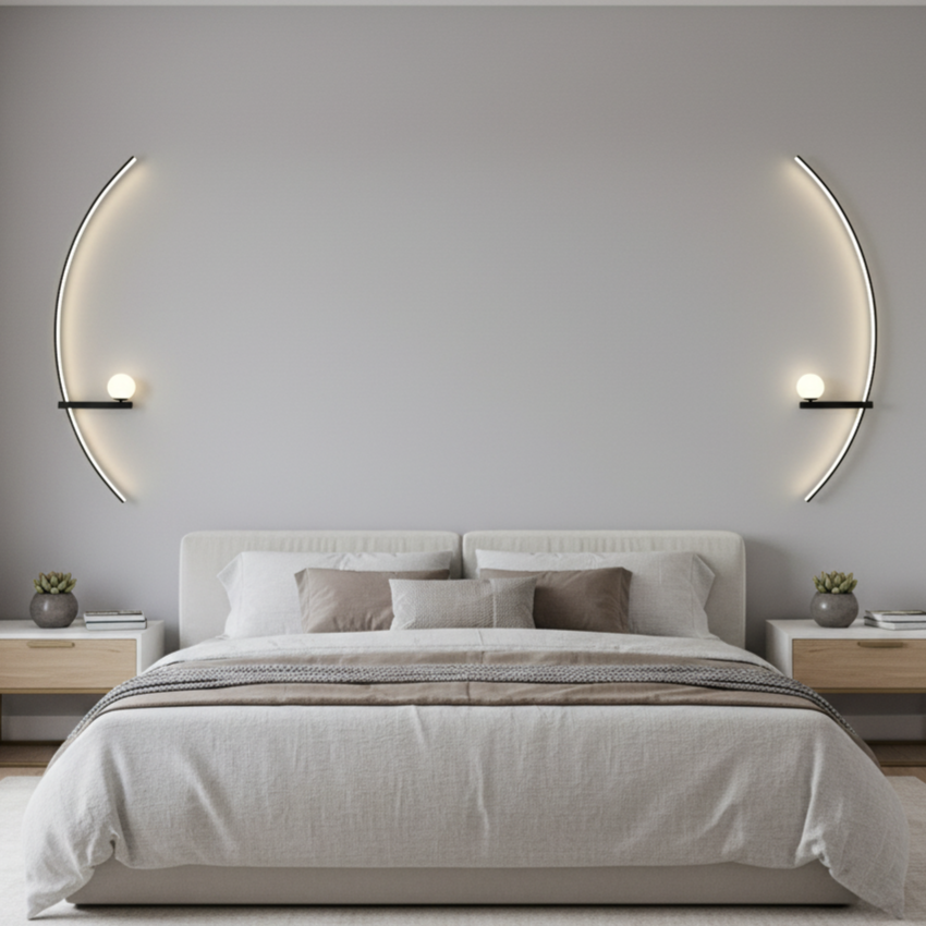 Aplica LED CUERBO Black Echivalent 350W Telecomanda