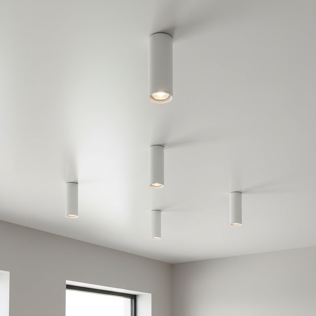 Spot Aplicat Rotund Alb Dulie GU10 Ø55x200mm