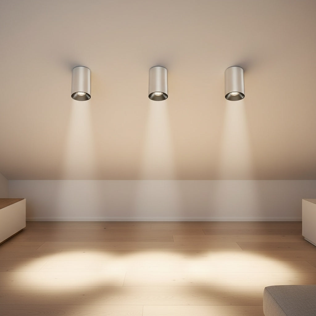 Spot Aplicat Rotund Alb & Negru Dulie GU10 Ø94x145mm