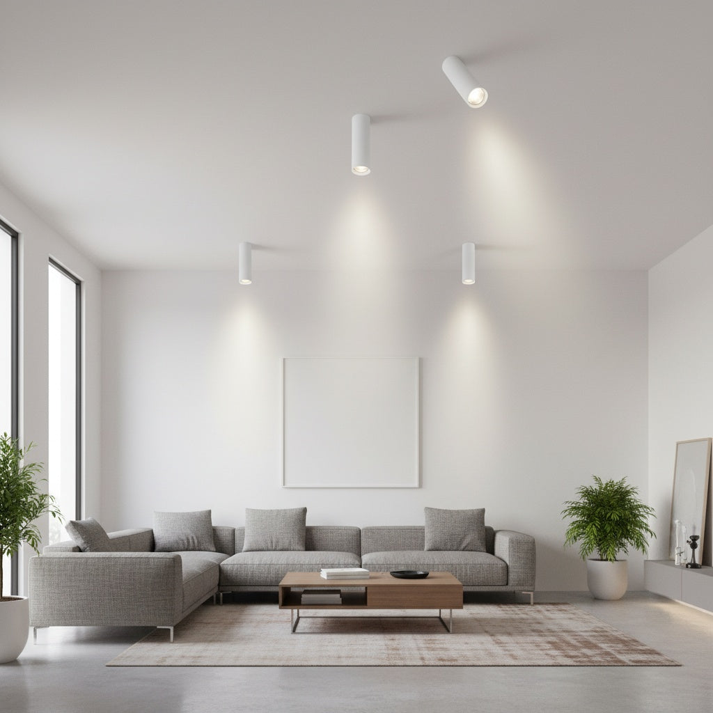 Spot Aplicat Rotund Alb Dulie GU10 Ø55x200mm