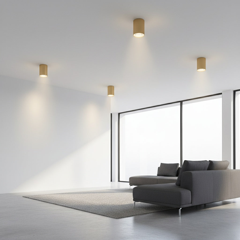 Spot Aplicat Rotund Auriu Dulie GU10 Ø55x102mm