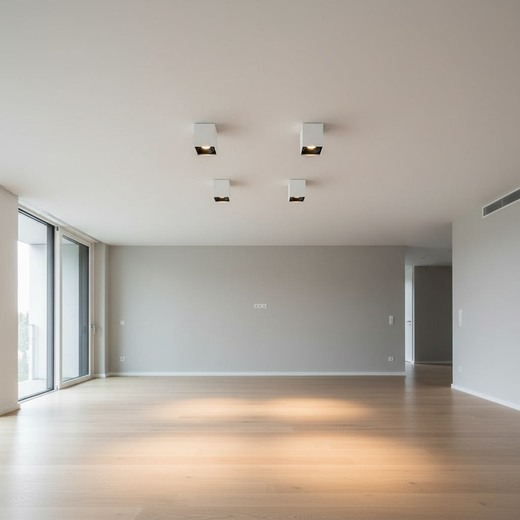 Spot Aplicat Patrat Alb & Negru Dulie GU10 L97xH140mm