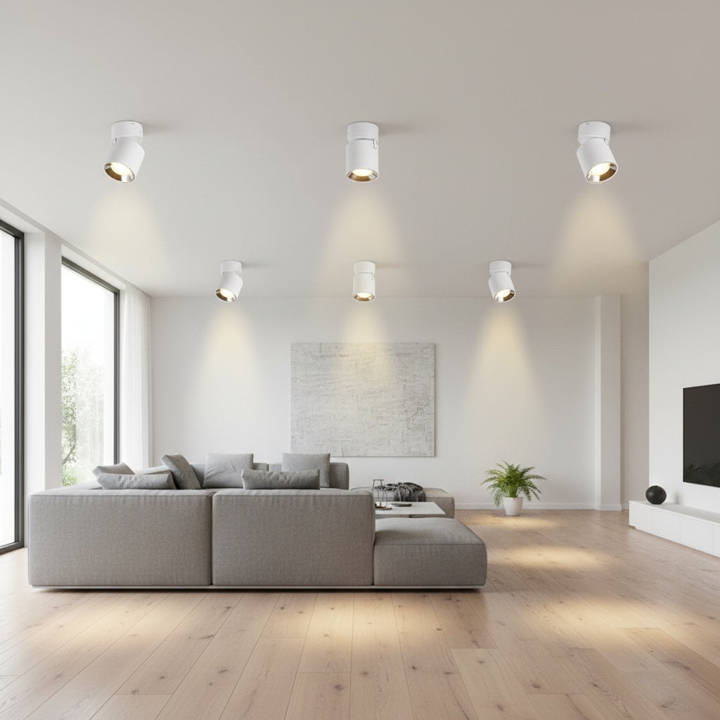 Spot Aplicat Orientabil Rotund Alb Dulie GU10 Ø8.7x12CM