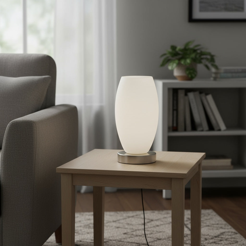 Veioza Decorativa BATISTA 3 White & Silver Ø12CM