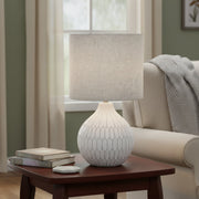 Veioza BELLARIVA 3 White & Brown 36CM Eglo