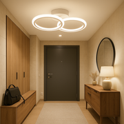 Lustra LED 1+1 Circle Design Alb Echivalent 300W Telecomanda