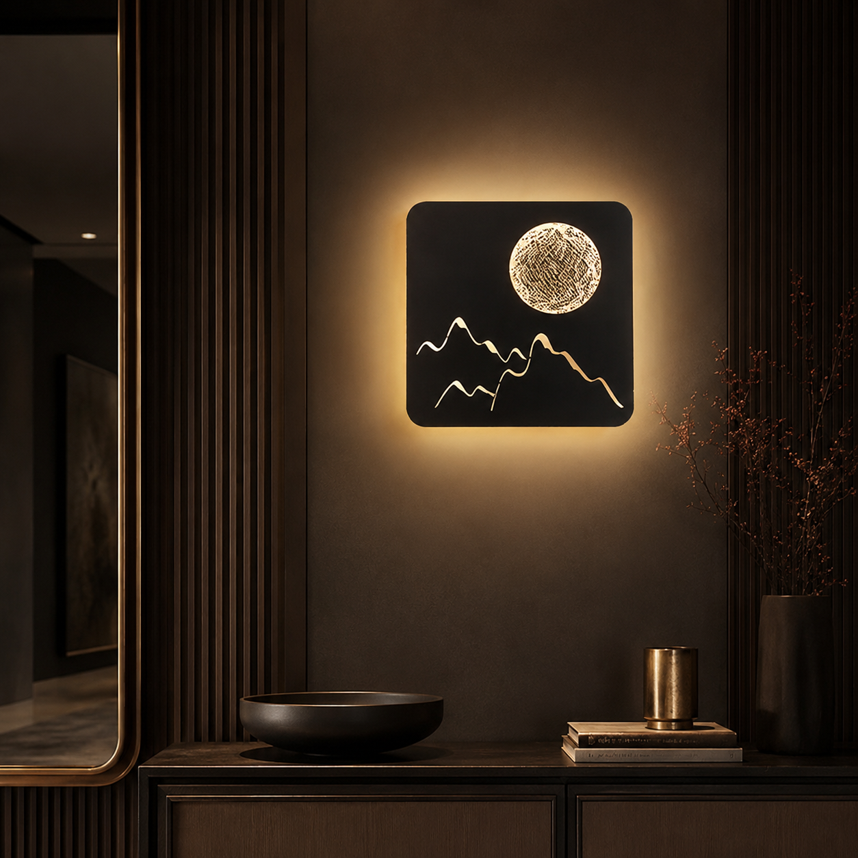 Aplica LED ASTRAL SQUARE Black 3 Lumini Echivalent 135W