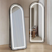 Oglinda LED cu Touch 50x160cm Floor Standing Black Arque