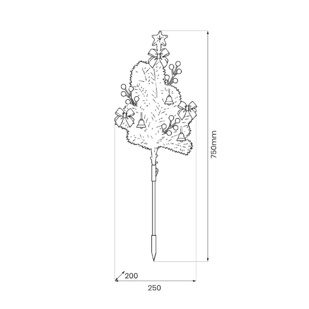 Brad LED de Craciun Verde | 75CM | 10lm | IP44