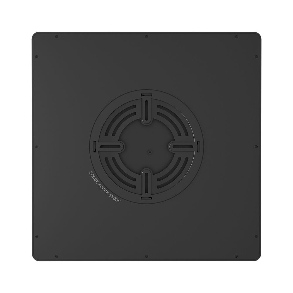 Plafoniera LED Zetta 30x30CM Neagra IP40 3 Lumini Echivalent 200W