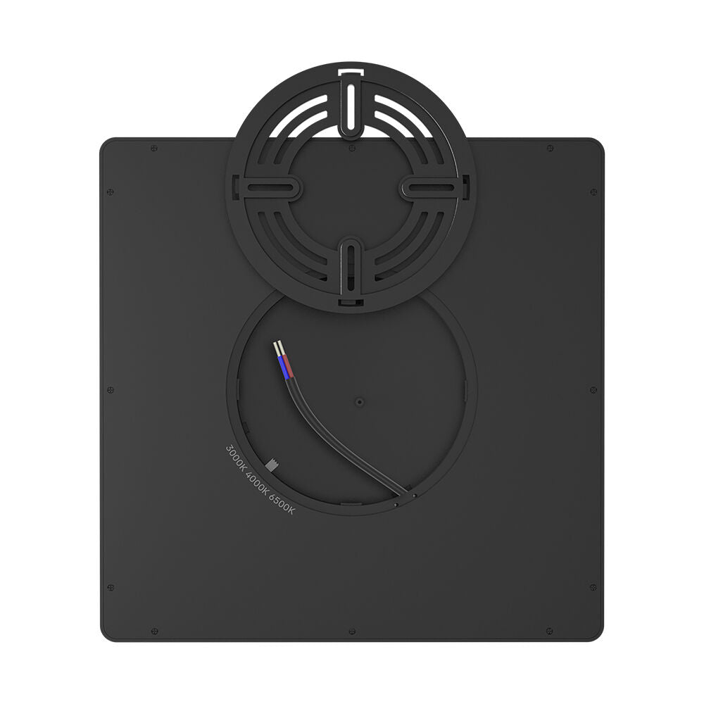 Plafoniera LED Zetta 30x30CM Neagra IP40 3 Lumini Echivalent 200W