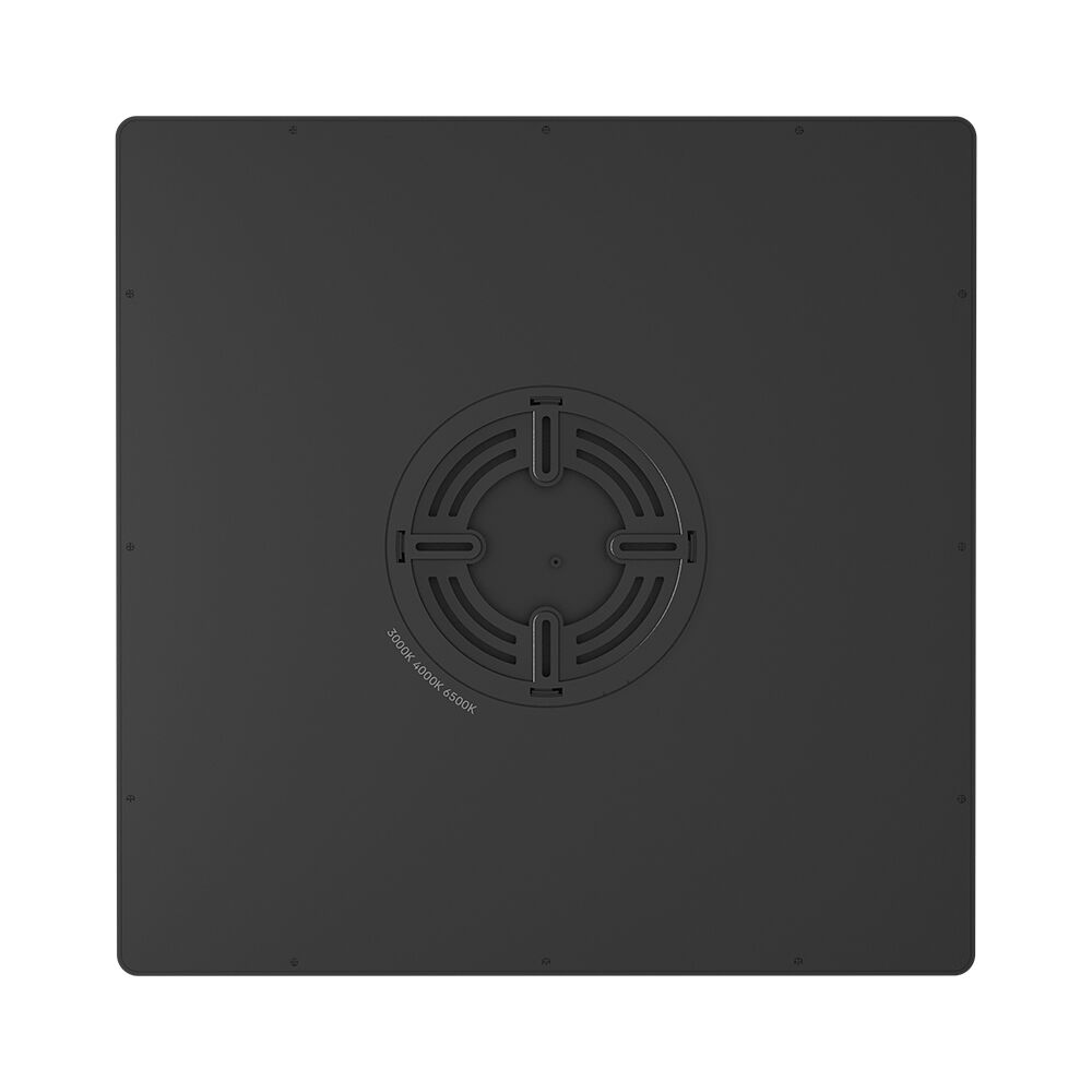 Plafoniera LED Zetta 40x40CM Neagra IP40 3 Lumini Echivalent 250W