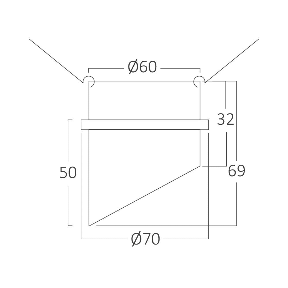 Spot Incastrat Rotund Alb Dulie MR16 Ø70x69mm