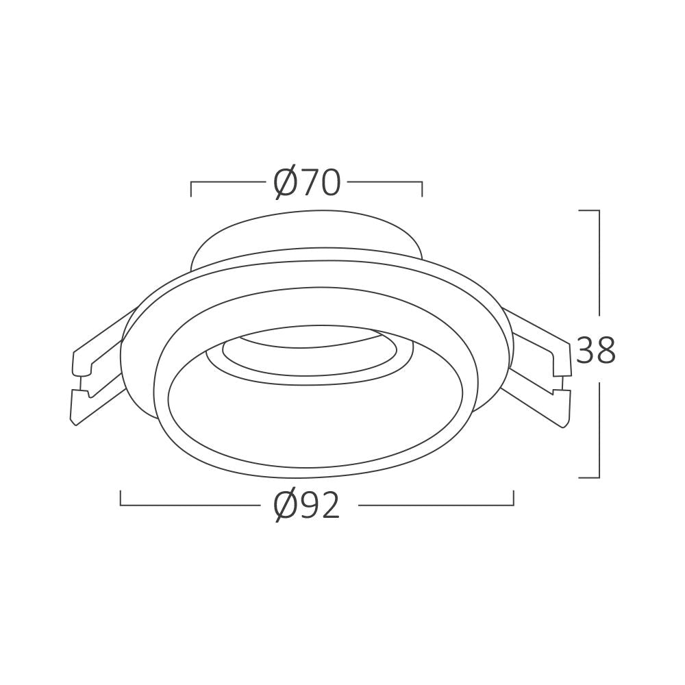Spot Incastrat Rotund Negru & Alb Dulie MR16 Ø92x38mm