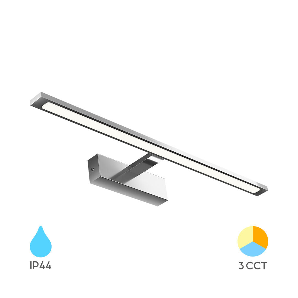 Aplica LED Baie 12W VIREN Argintie 60cm 3 Lumini din Buton