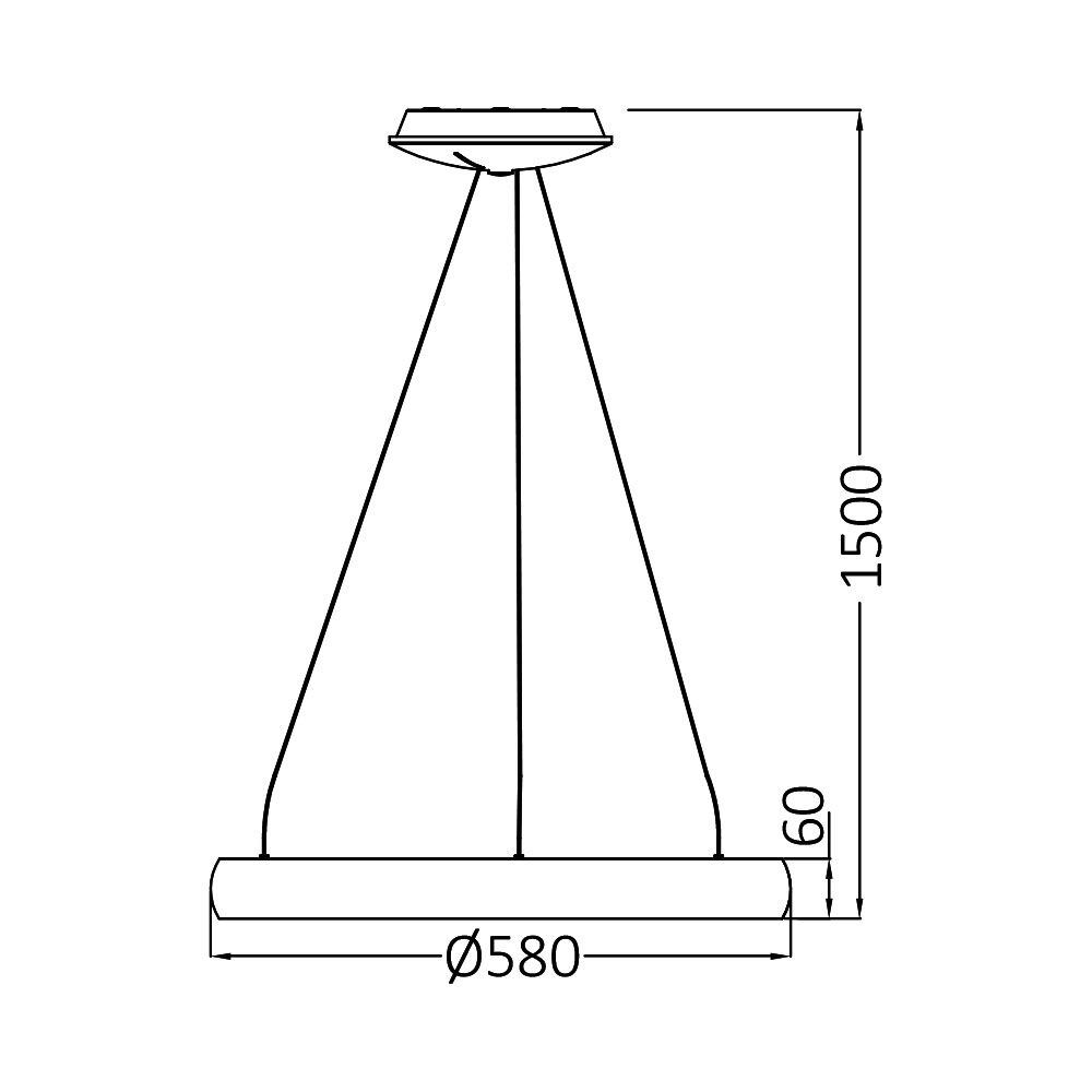 Lustra LED Suspendata BELLA Black, 3 Lumini din buton Echivalent 500W