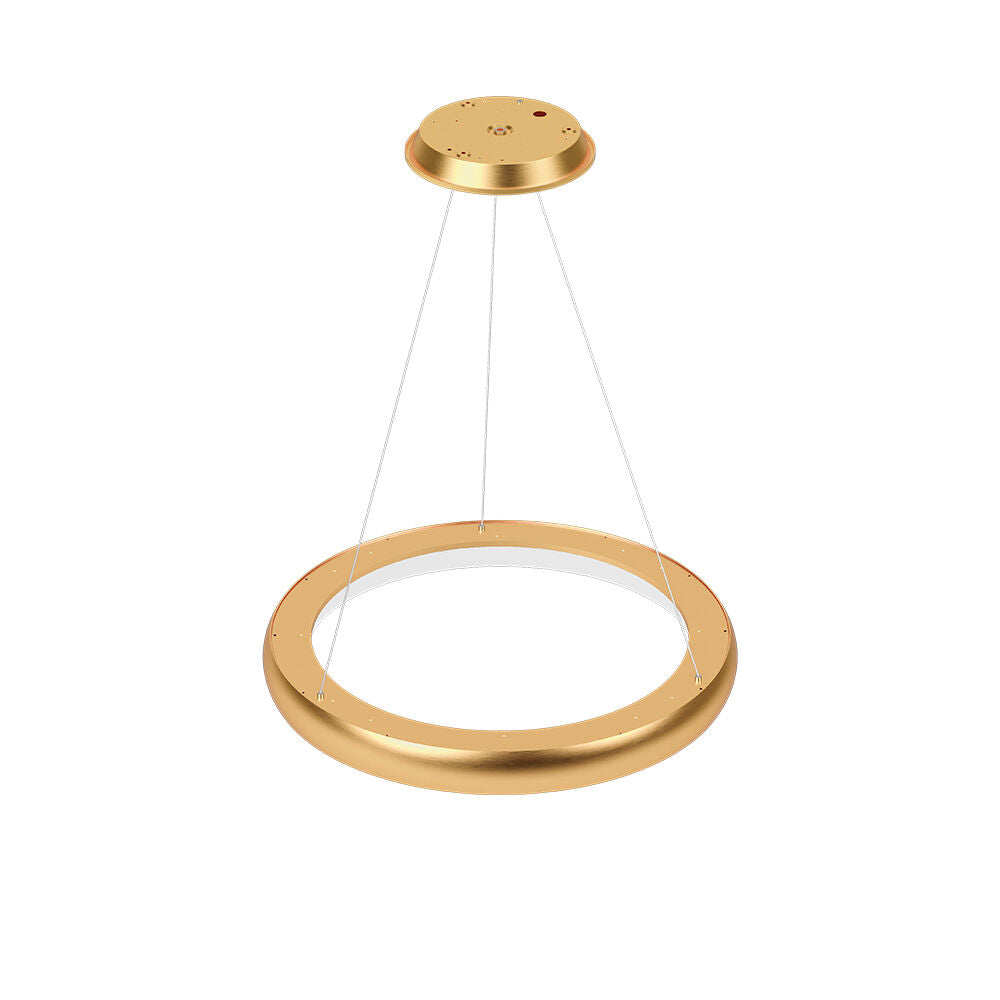 Lustra LED Suspendata BELLA Gold, 3 Lumini din buton Echivalent 500W