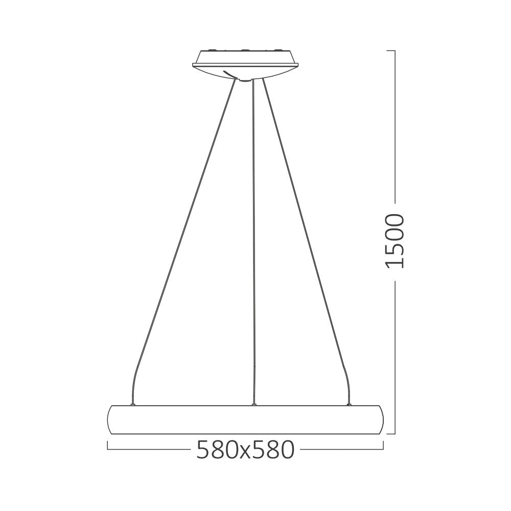 Lustra LED Suspendata BELLA Black Square, 3 Lumini din buton Echivalent 500W