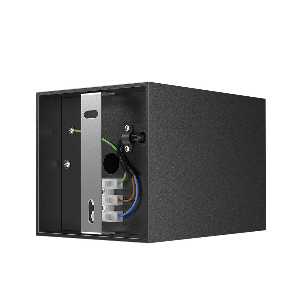 Spot Aplicat Patrat Negru & Auriu Dulie GU10 L80xH117mm