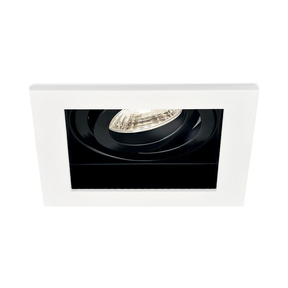 Spot Incastrat Patrat Fascicul Reglabil Alb & Negru Dulie MR16 L100xH30mm