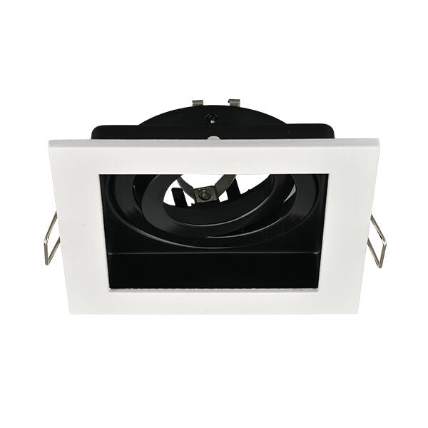 Spot Incastrat Patrat Fascicul Reglabil Alb & Negru Dulie MR16 L100xH30mm