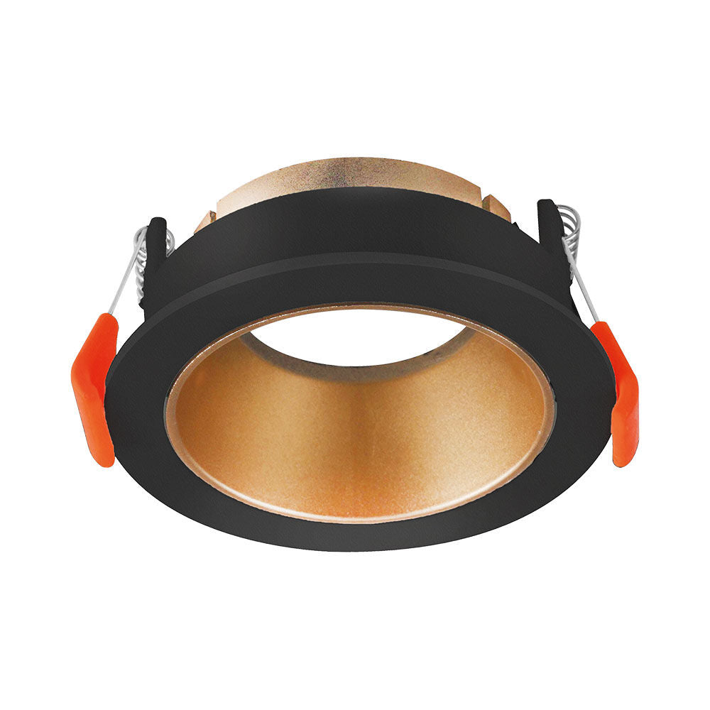 Spot Incastrat Rotund Negru & Auriu Dulie MR16 Ø85x32mm