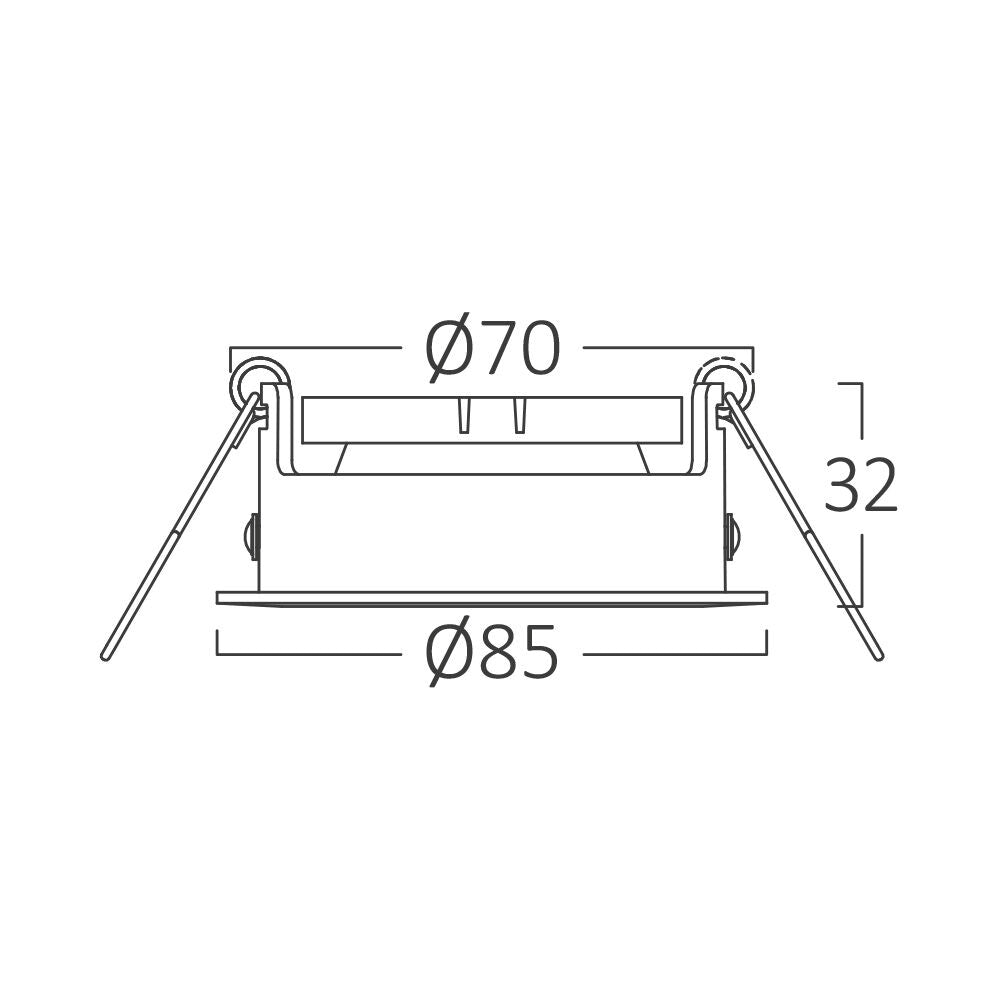 Spot Incastrat Rotund Negru & Auriu Dulie MR16 Ø85x32mm